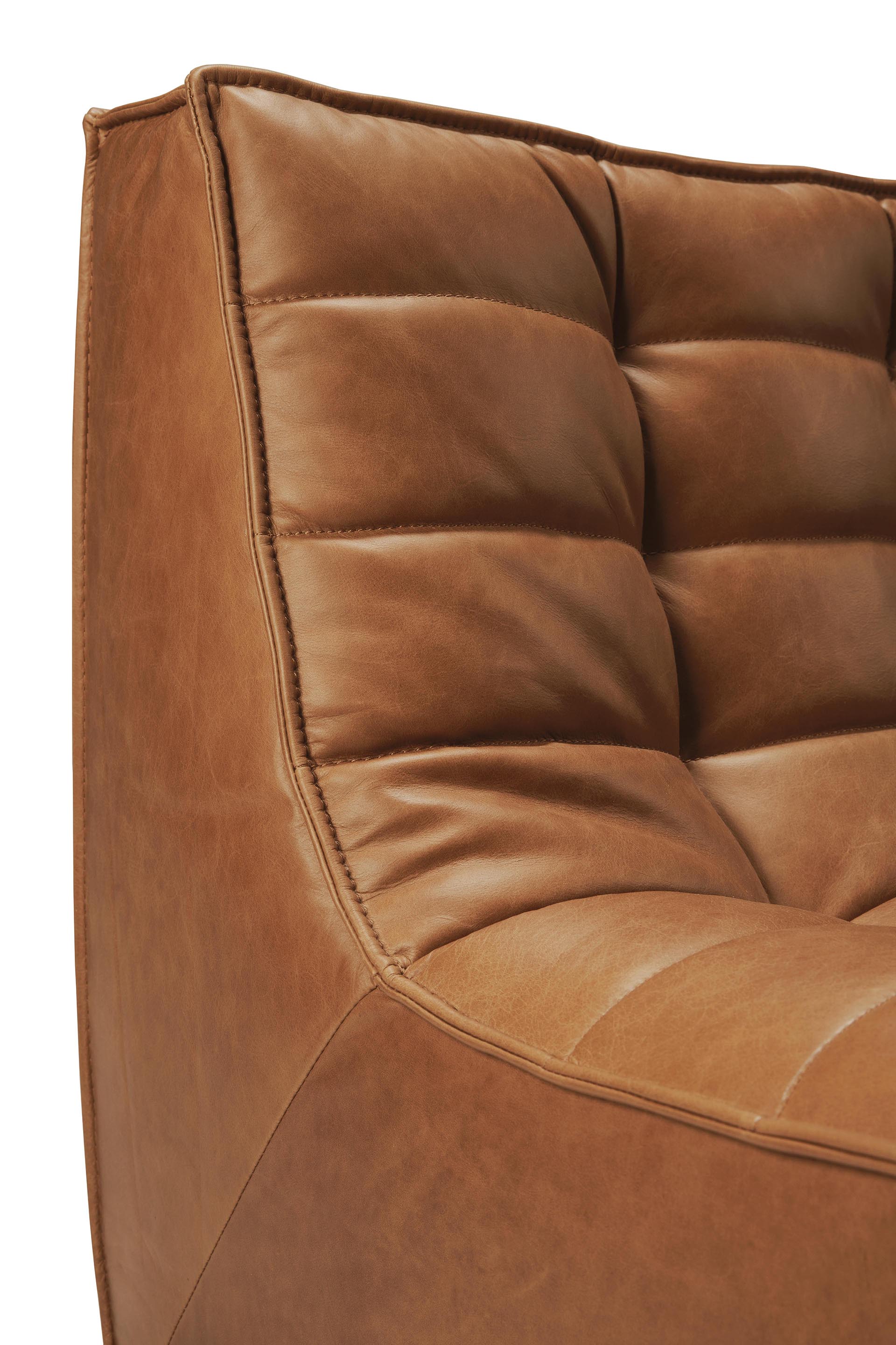 Ethnicraft - N701 Old Saddle leren 1-zitsbank (80 x 91 x 76 cm)