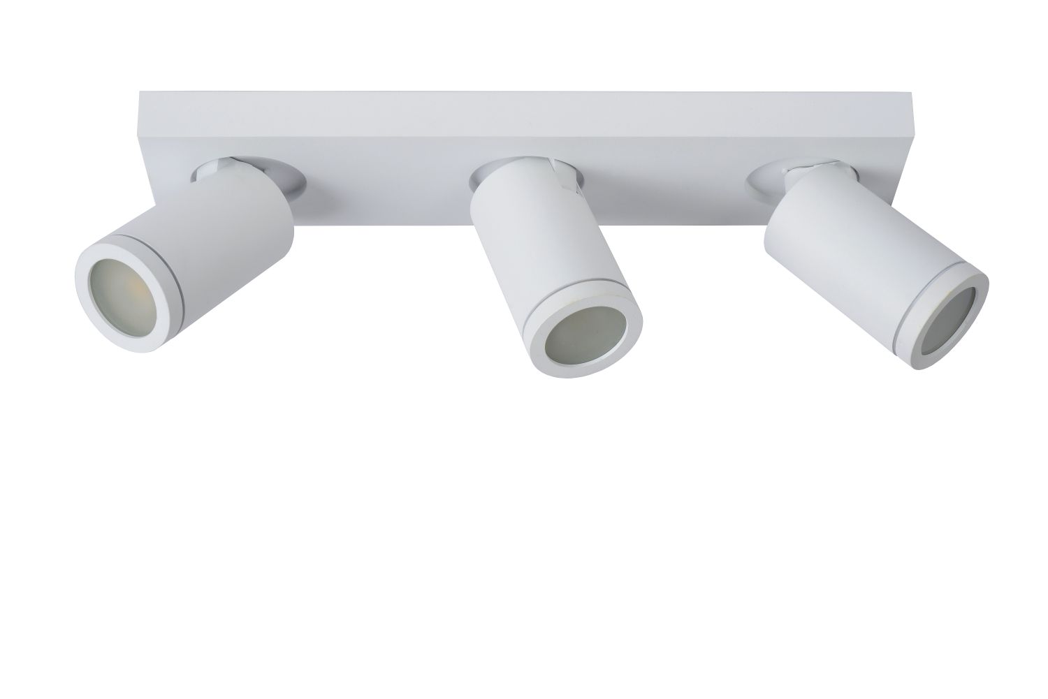 Lucide TAYLOR - Plafondspot Badkamer - LED Dim to warm - GU10 - 3x5W 2200K/3000K - IP44 - Wit