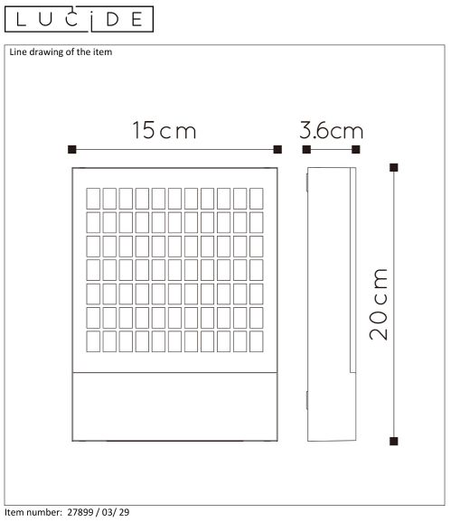 Lucide DIGIT - Wandlamp Buiten - LED - 1x3W 2700K - IP54 - Antraciet