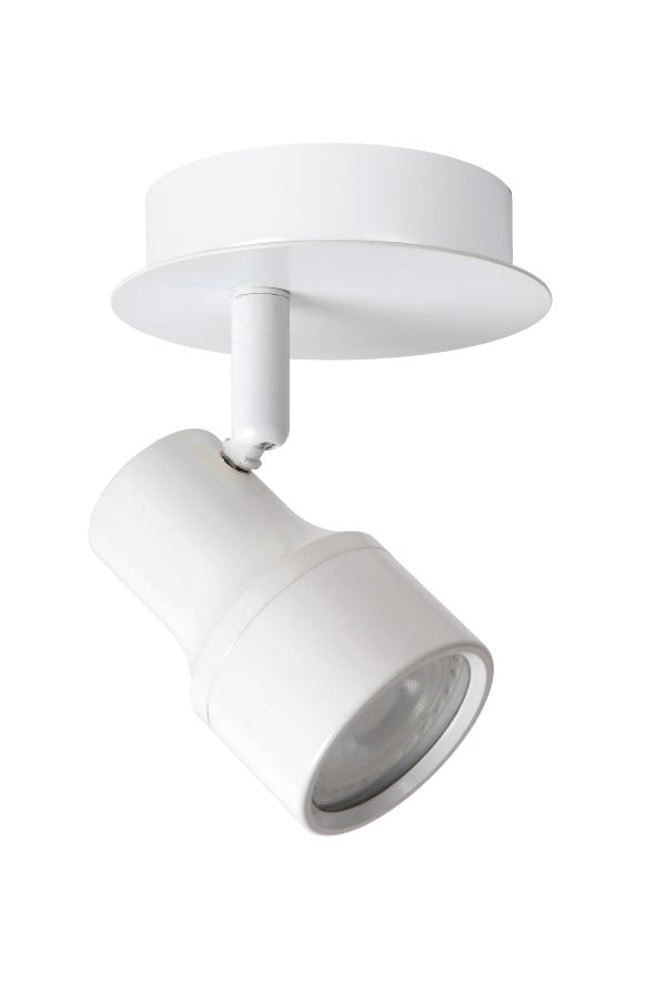 Lucide SIRENE-LED - Plafondspot Badkamer - Ø 10 cm - LED Dimb. - GU10 - 1x5W 3000K - IP44 - Wit