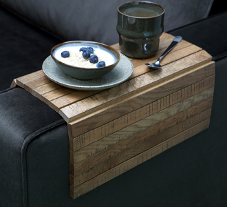 Armrest xl flex sofa tray oak antique finish