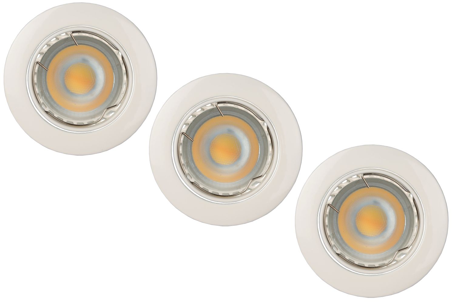 Lucide FOCUS - Inbouwspot - Ø 8,1 cm - LED Dimb. - GU10 - 3x5W 3000K - Wit - Set van 3