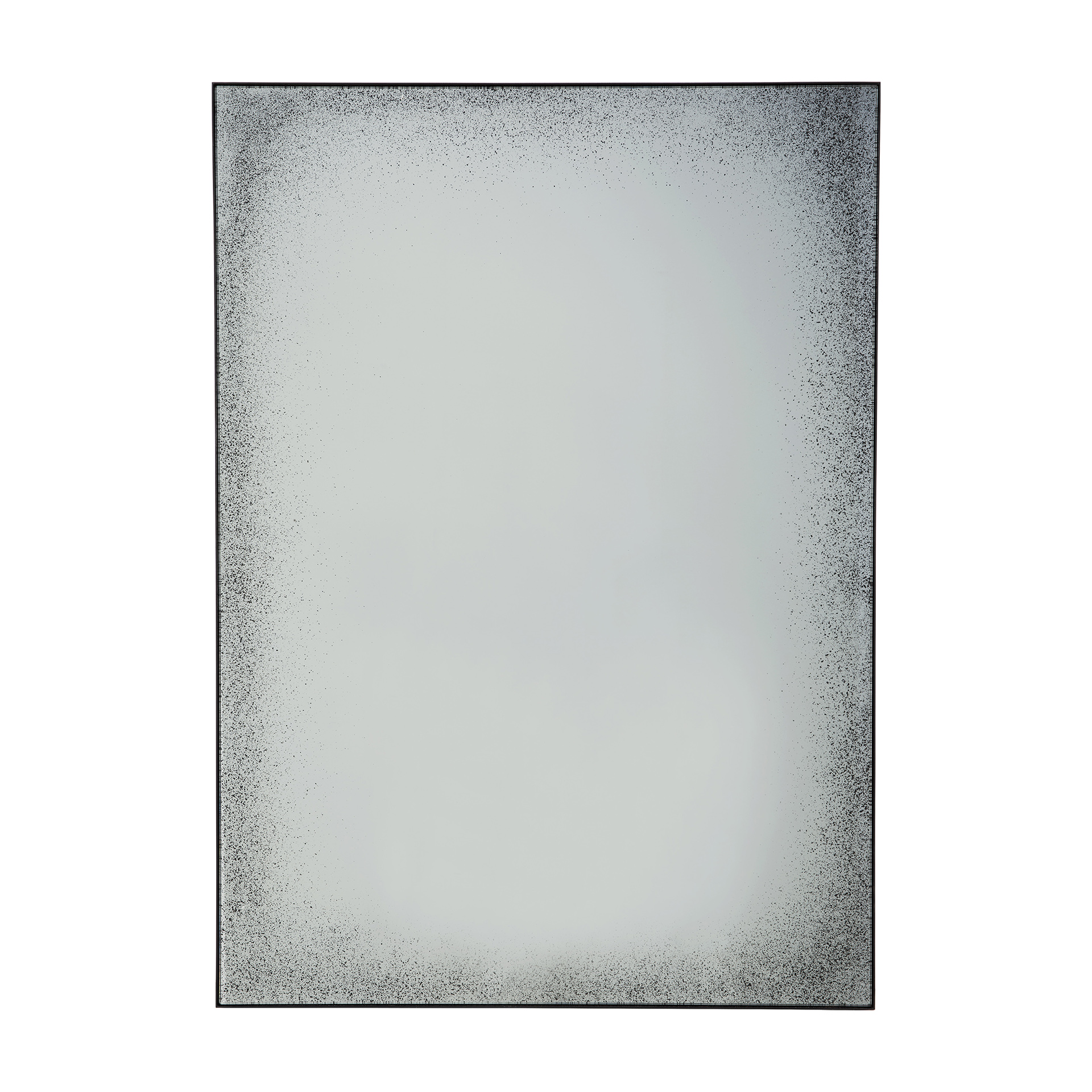 Ethnicraft - Aged Clear muurspiegel zwart metaal frame (76 x 3 x 106 cm)