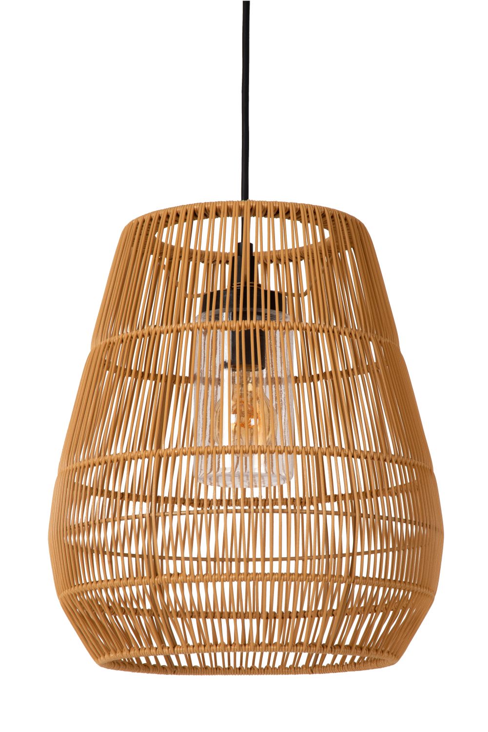 Lucide NERIDA - Hanglamp Buiten - Ø 35 cm - 1xE27 - IP44 - Naturel