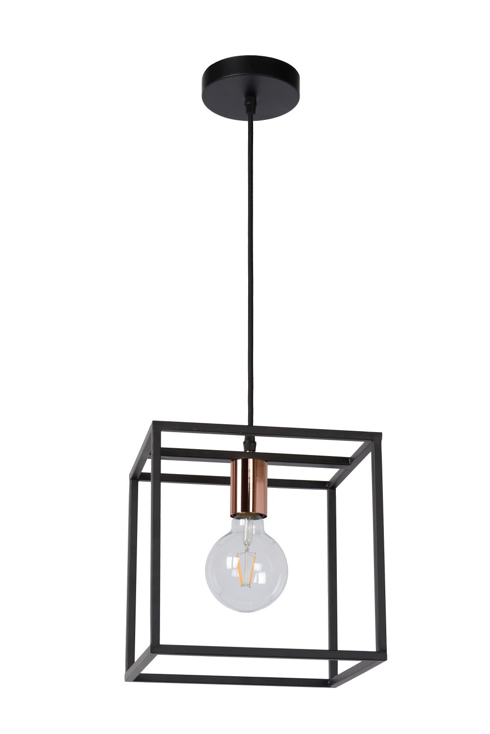 Lucide ARTHUR - Hanglamp - 1xE27 - Zwart