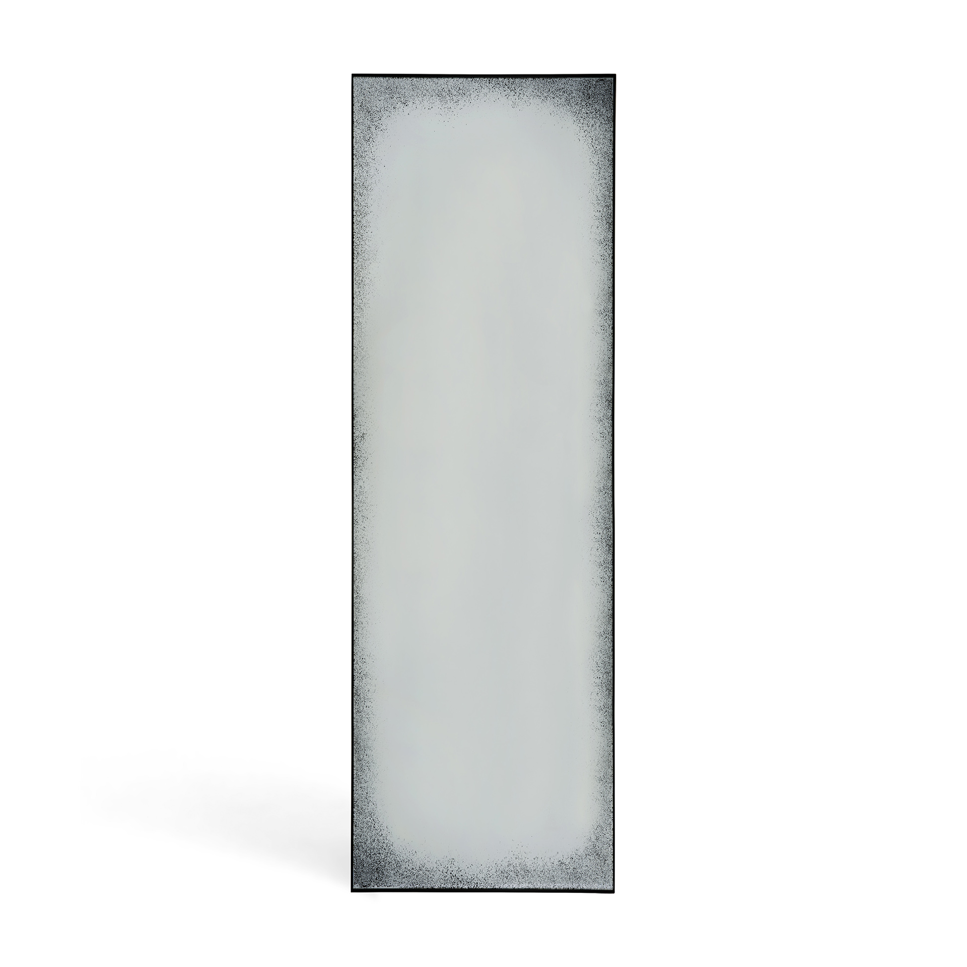Ethnicraft - Aged Clear vloerspiegel zwart metaal frame (71 x 3 x 244 cm)