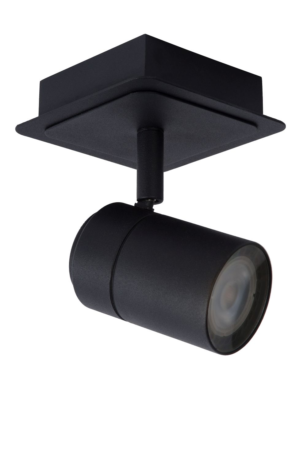 Lucide LENNERT - Plafondspot Badkamer - LED Dimb. - GU10 - 1x5W 3000K - IP44 - Zwart