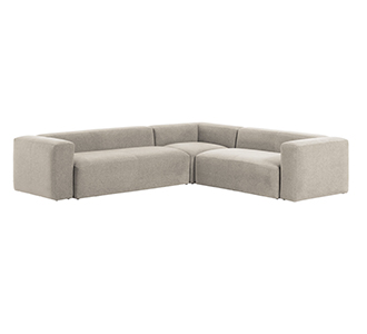 5-zits hoekbank Blok beige 320 x 290 cm