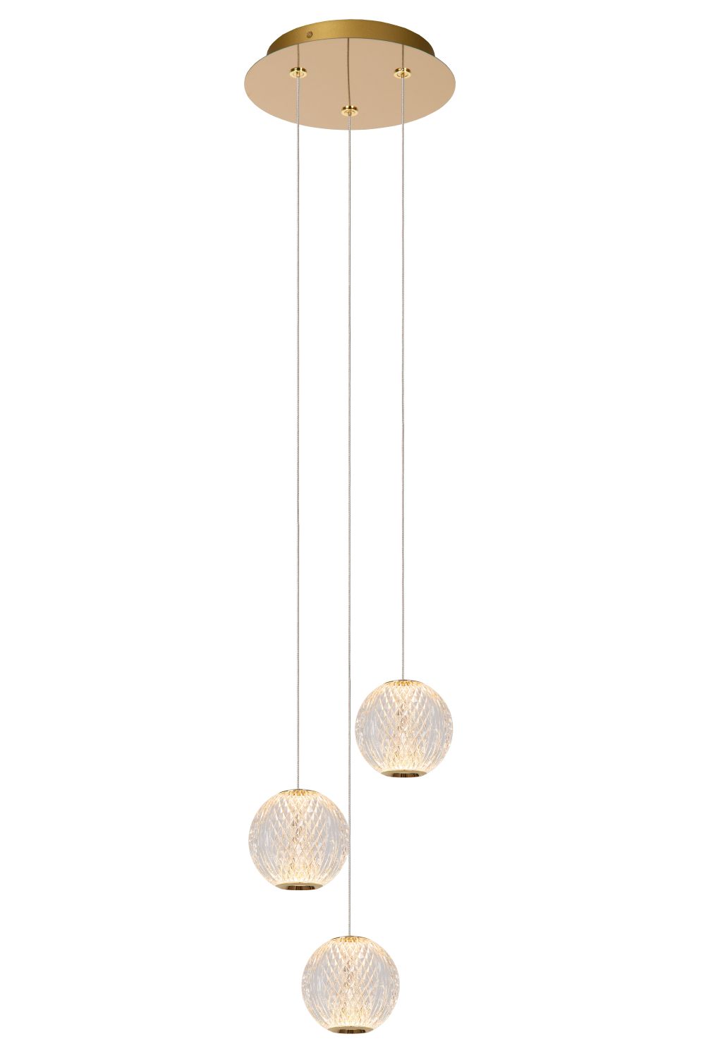 Lucide CINTRA - Hanglamp - Ø 25 cm - LED Dimb. - 3x4,7W 2700K - Transparant
