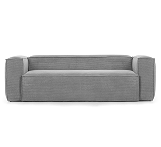 3 persoonsbank Blok van grijs corduroy 240 cm