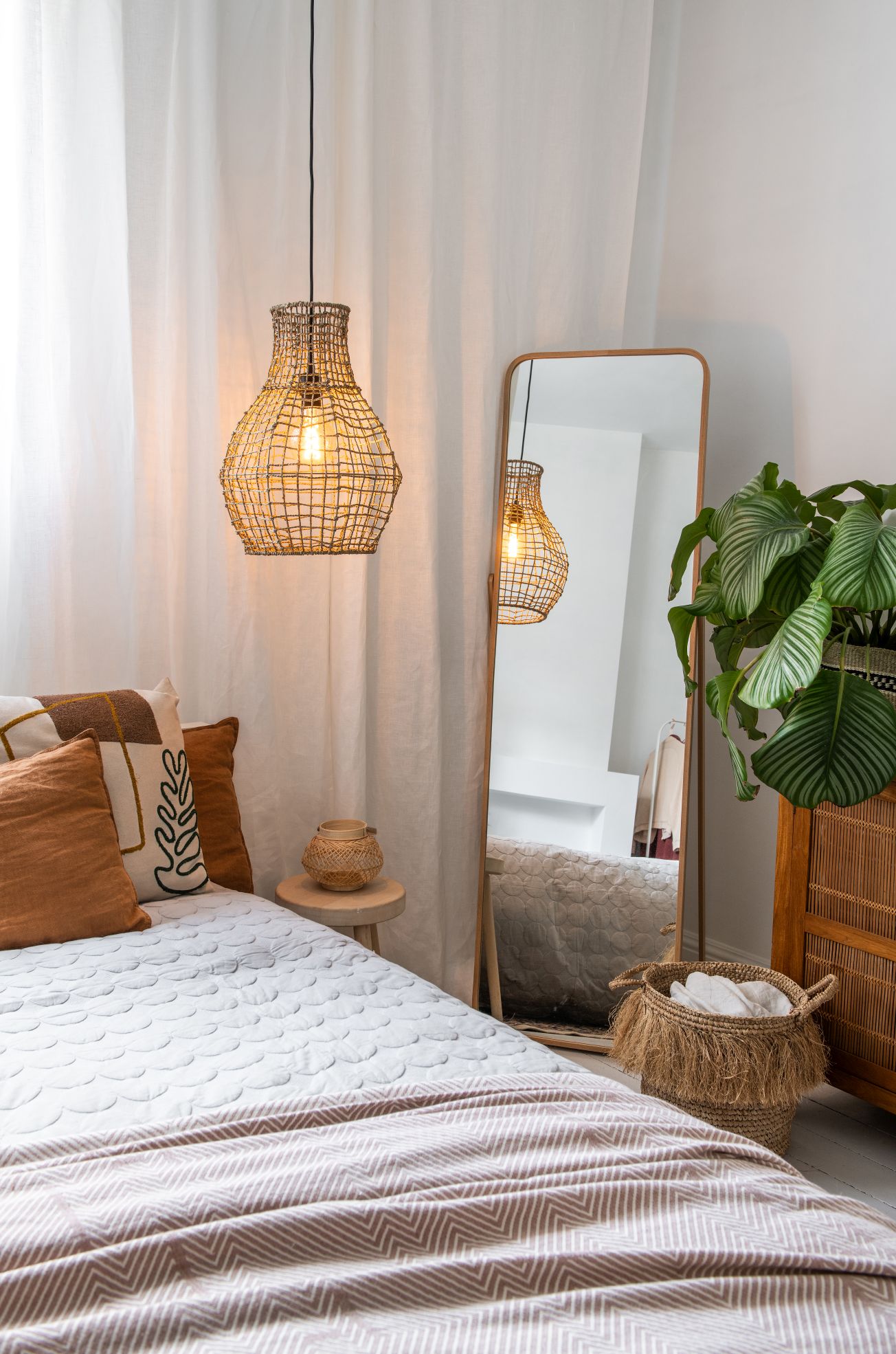 Lucide ALBAN - Hanglamp - Ø 35 cm - 1xE27 - Naturel