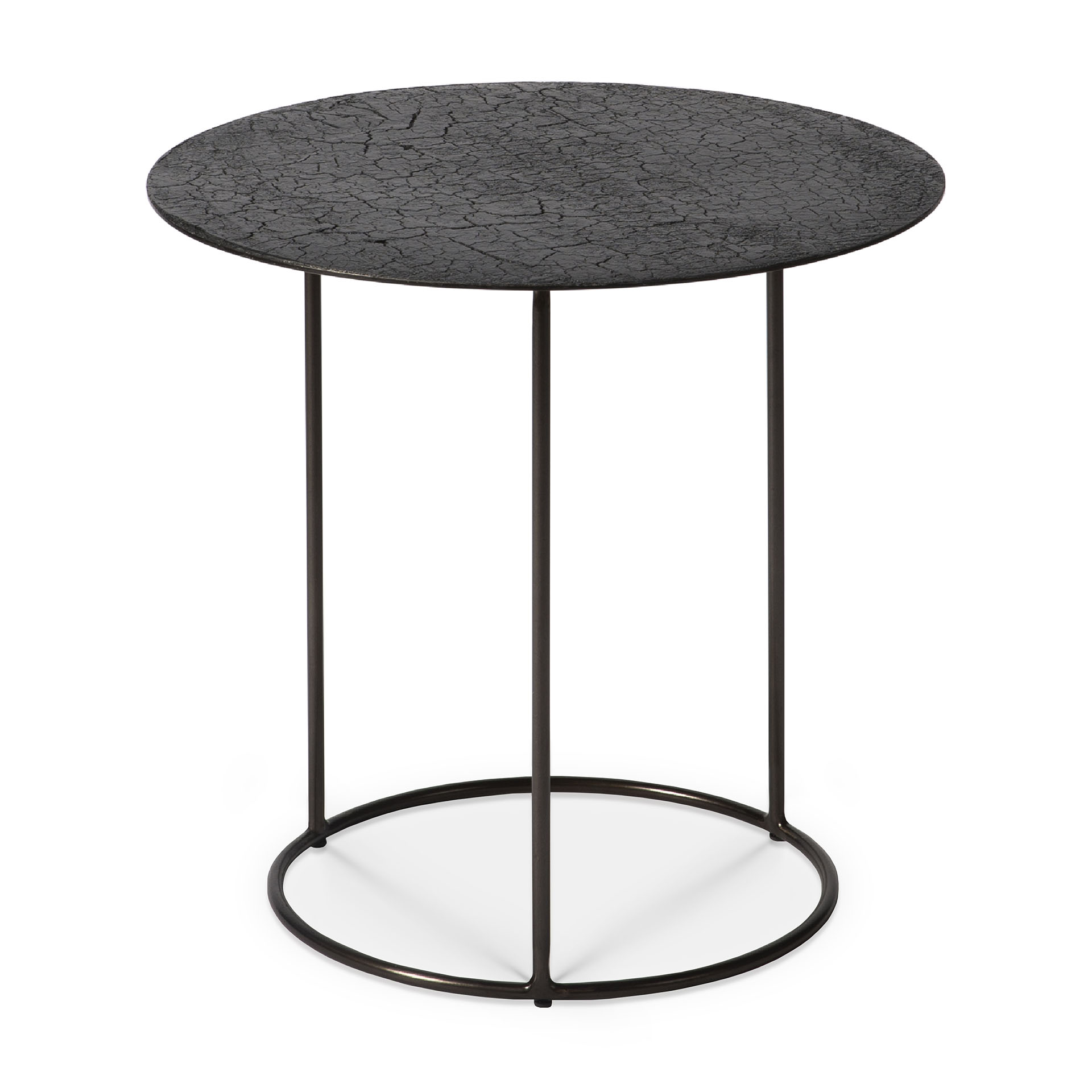 Ethnicraft - Celeste bijzettafel Minerals Black Lava - (45 x 45 x 43 cm)