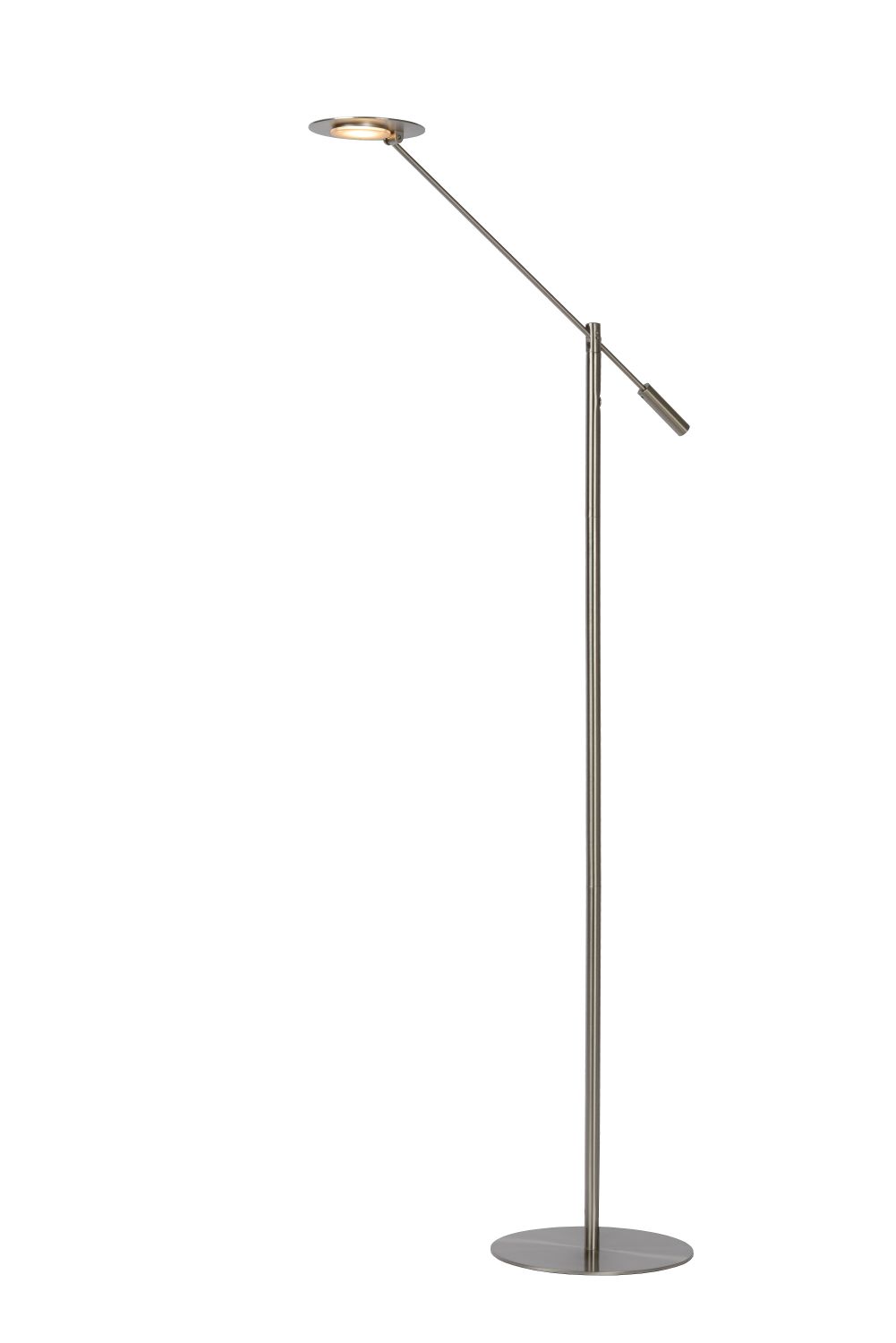 Lucide ANSELMO - Leeslamp - Ø 25 cm - LED Dimb. - 1x9W 3000K - Mat chroom