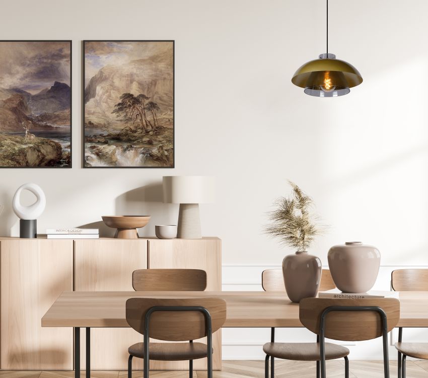 Lucide AVONMORE - Hanglamp - Ø 40 cm - 1xE27 - Mat Goud / Messing