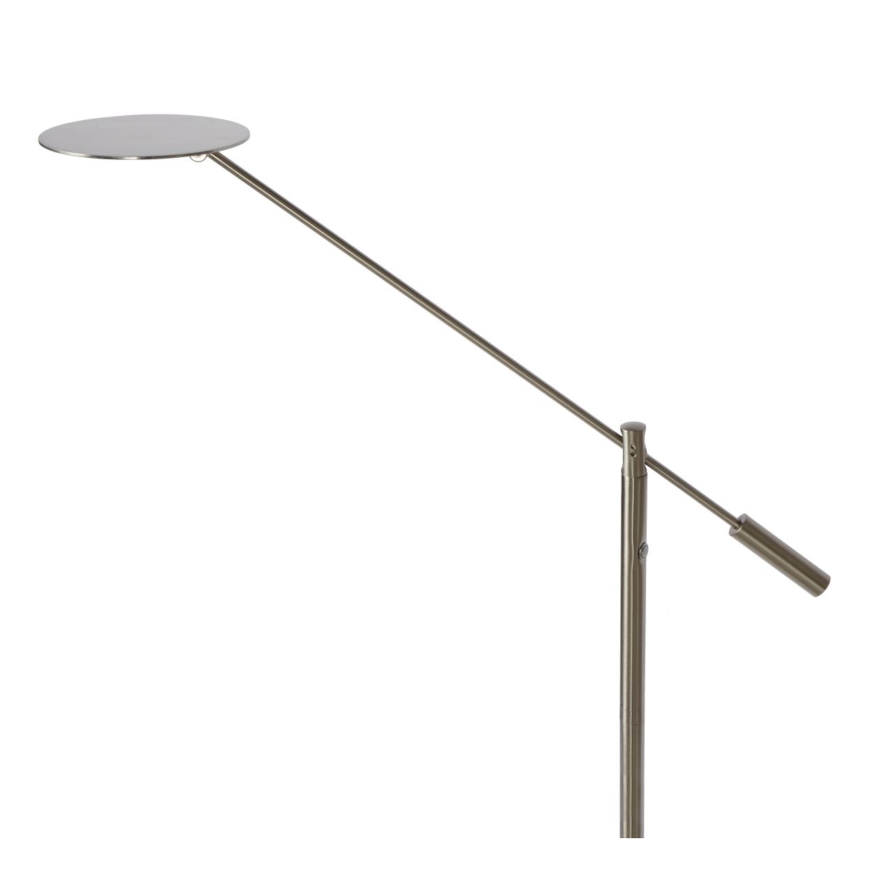Lucide ANSELMO - Leeslamp - Ø 25 cm - LED Dimb. - 1x9W 3000K - Mat chroom