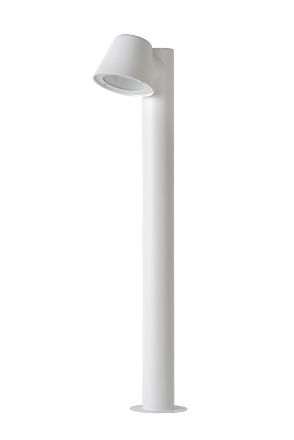 Lucide DINGO-LED - Sokkellamp Buiten - LED Dimb. - GU10 - 1x5W 3000K - IP44 - Wit
