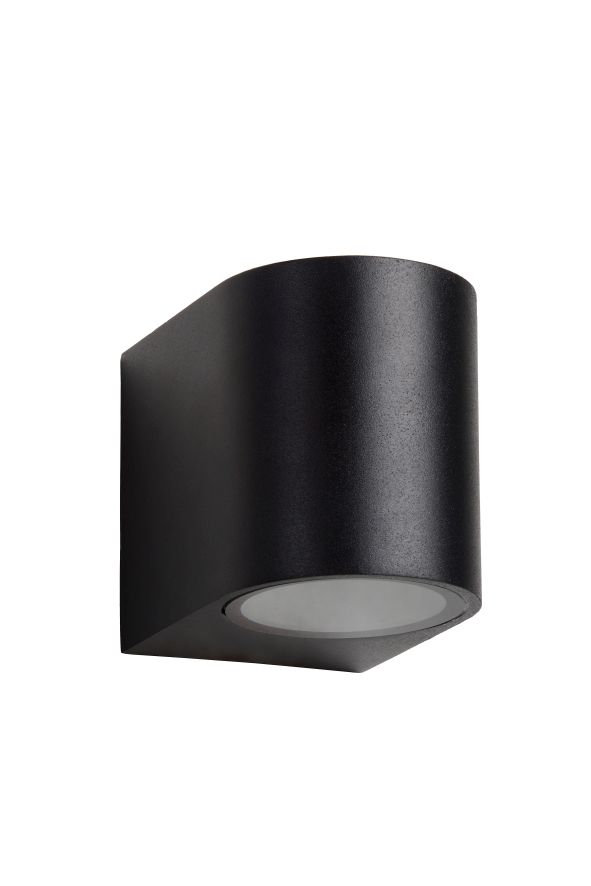 Lucide ZORA-LED - Wandspot Buiten - LED Dimb. - GU10 - 1x5W 3000K - IP44 - Zwart