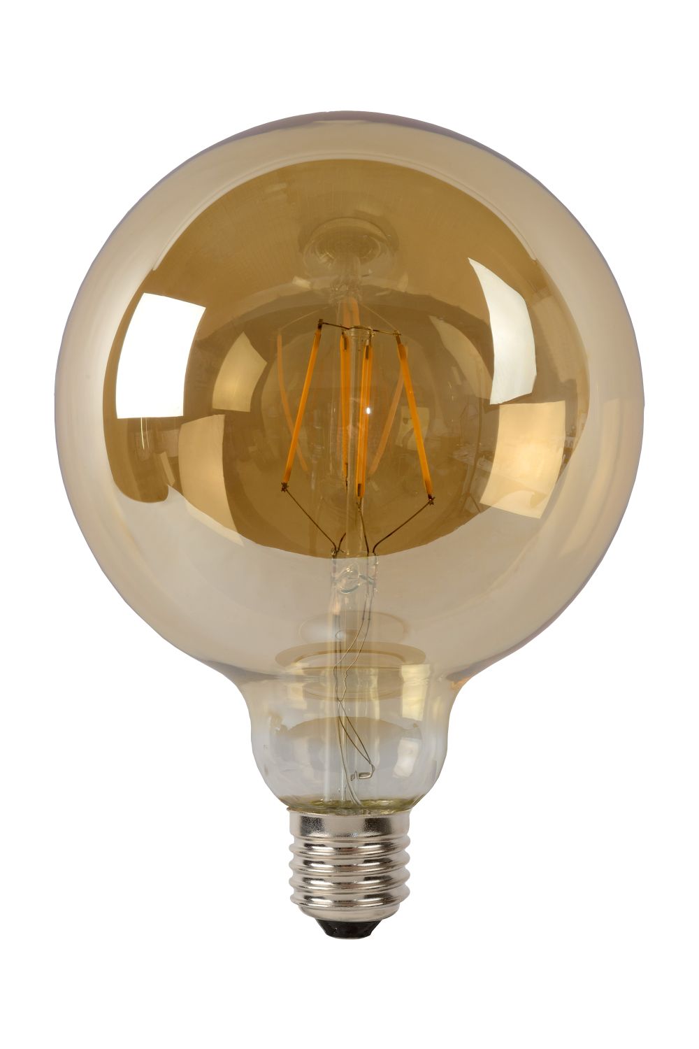 Lucide G125 - Filament lamp - Ø 12,5 cm - LED Dimb. - E27 - 1x8W 2700K - Amber
