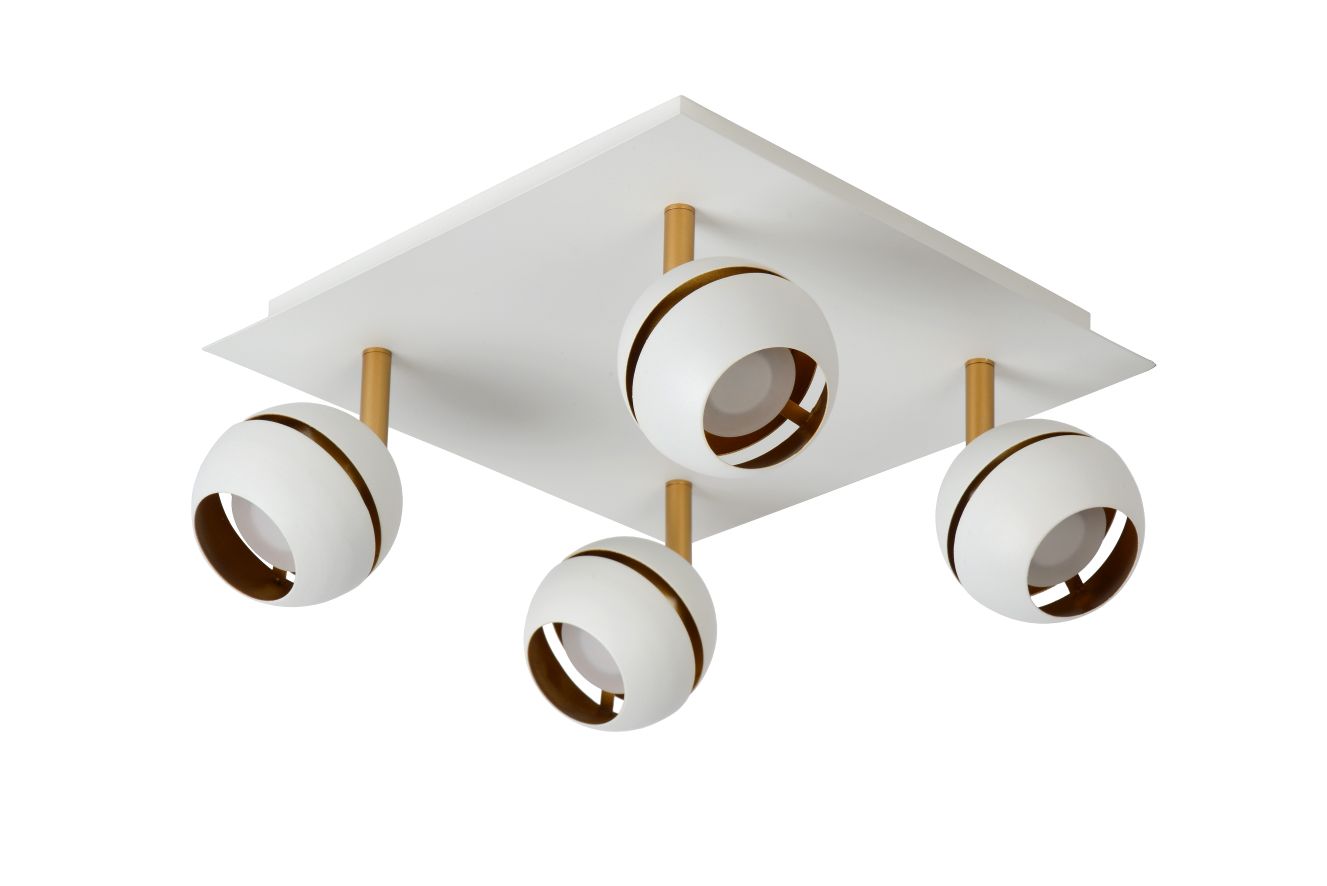 Lucide BINARI - Plafondspot - LED - 4x4,5W 2700K - Wit