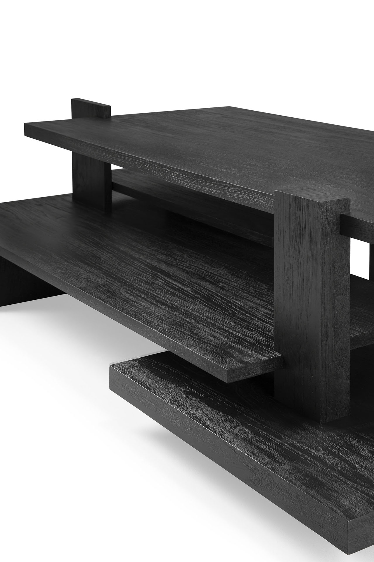 Ethnicraft - Abstract koffietafel gelakt teak - (140 x 85 x 41)