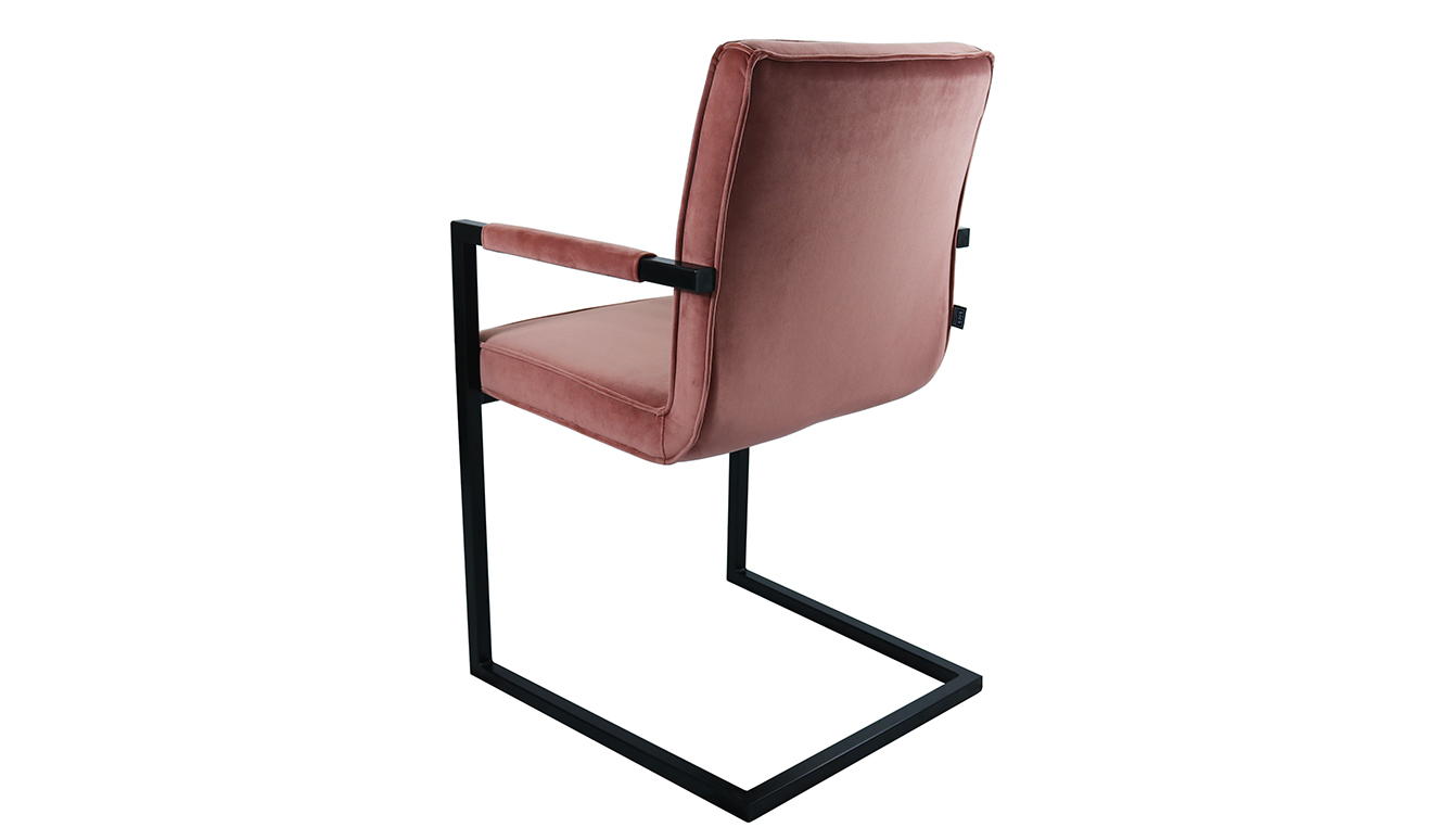 Kick eetkamerstoel Jim - Velvet Roze