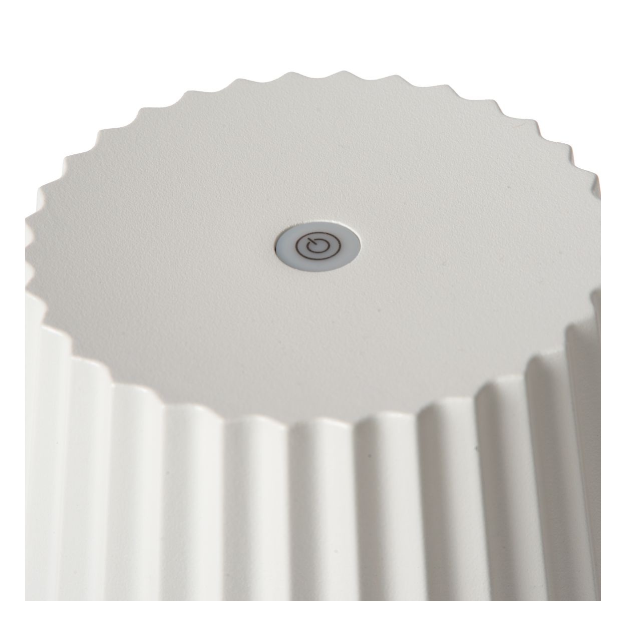 Lucide JUSTINE - Oplaadbare Tafellamp Buiten - Accu/Batterij - LED Dimb. - 1x2W 2700K - IP54 - Met draadloos oplaadstation - Wit