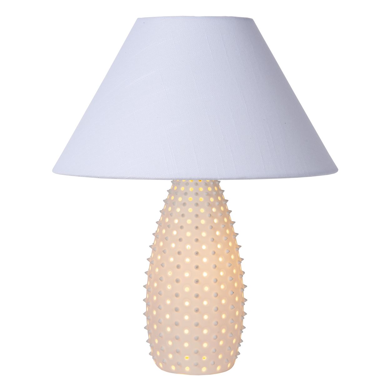 Lucide ARCADIA - Tafellamp - Ø 36 cm - 2xE27 - Wit