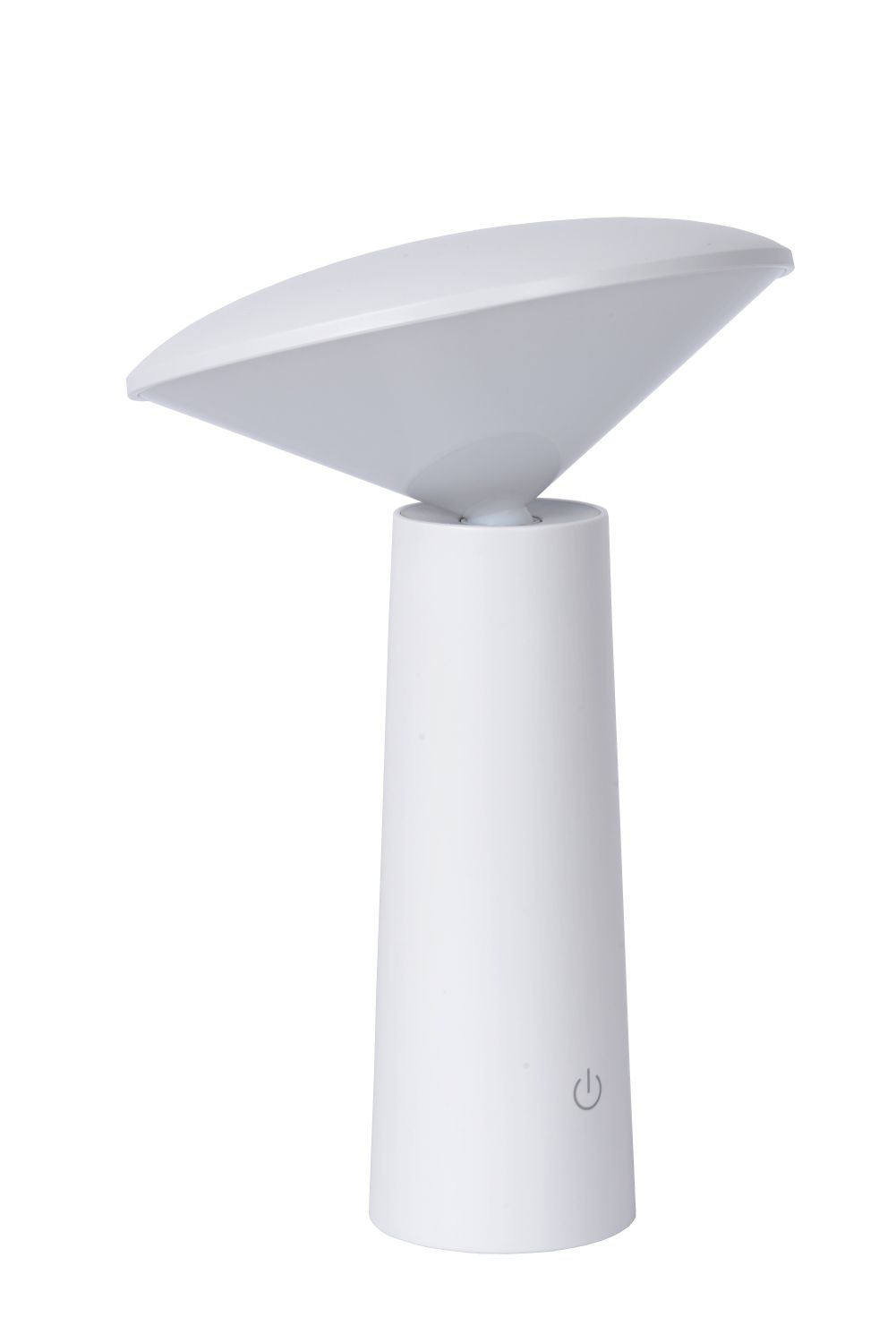 Lucide JIVE - Oplaadbare Tafellamp Buiten - Accu/Batterij - Ø 13,7 cm - LED Dimb. - 1x4W 6500K - IP44 - 3 StepDim - Wit