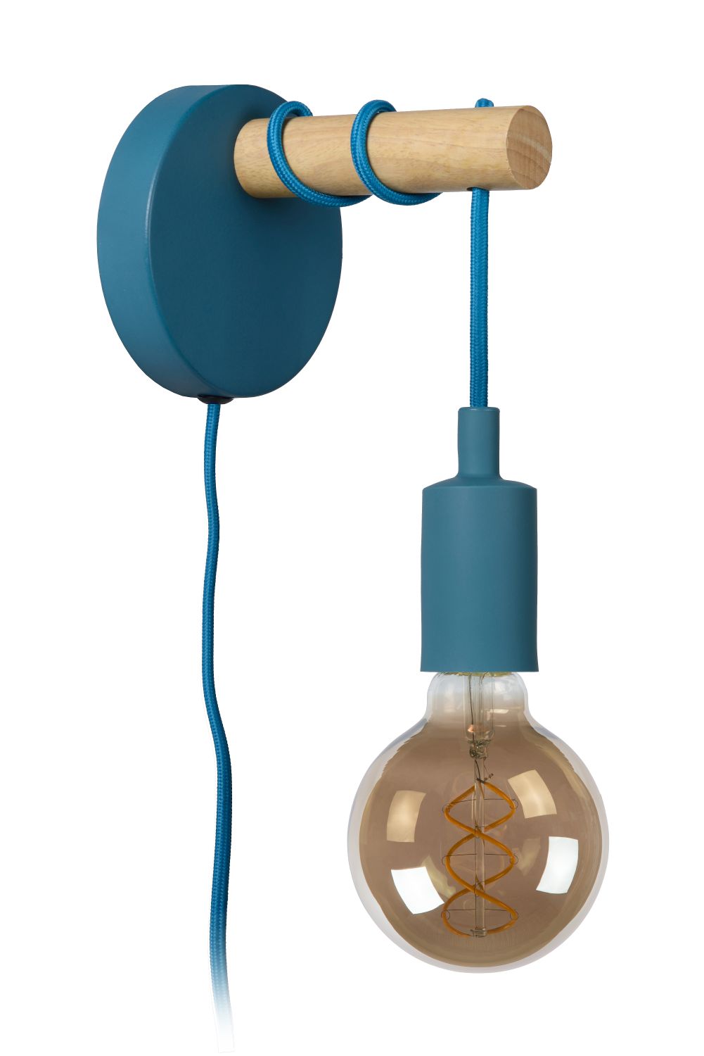 Lucide POLA - Wandlamp Kinderkamer - 1xE27 - Blauw