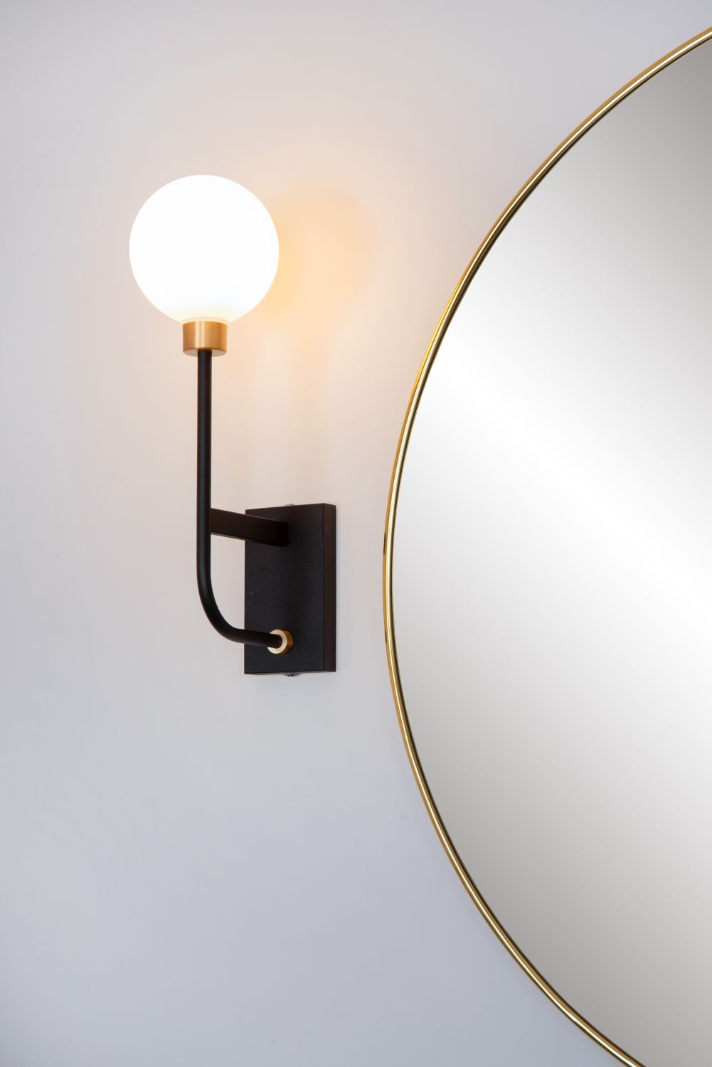 Lucide BEREND - Wandlamp Badkamer - 1xG9 - IP44 - Zwart