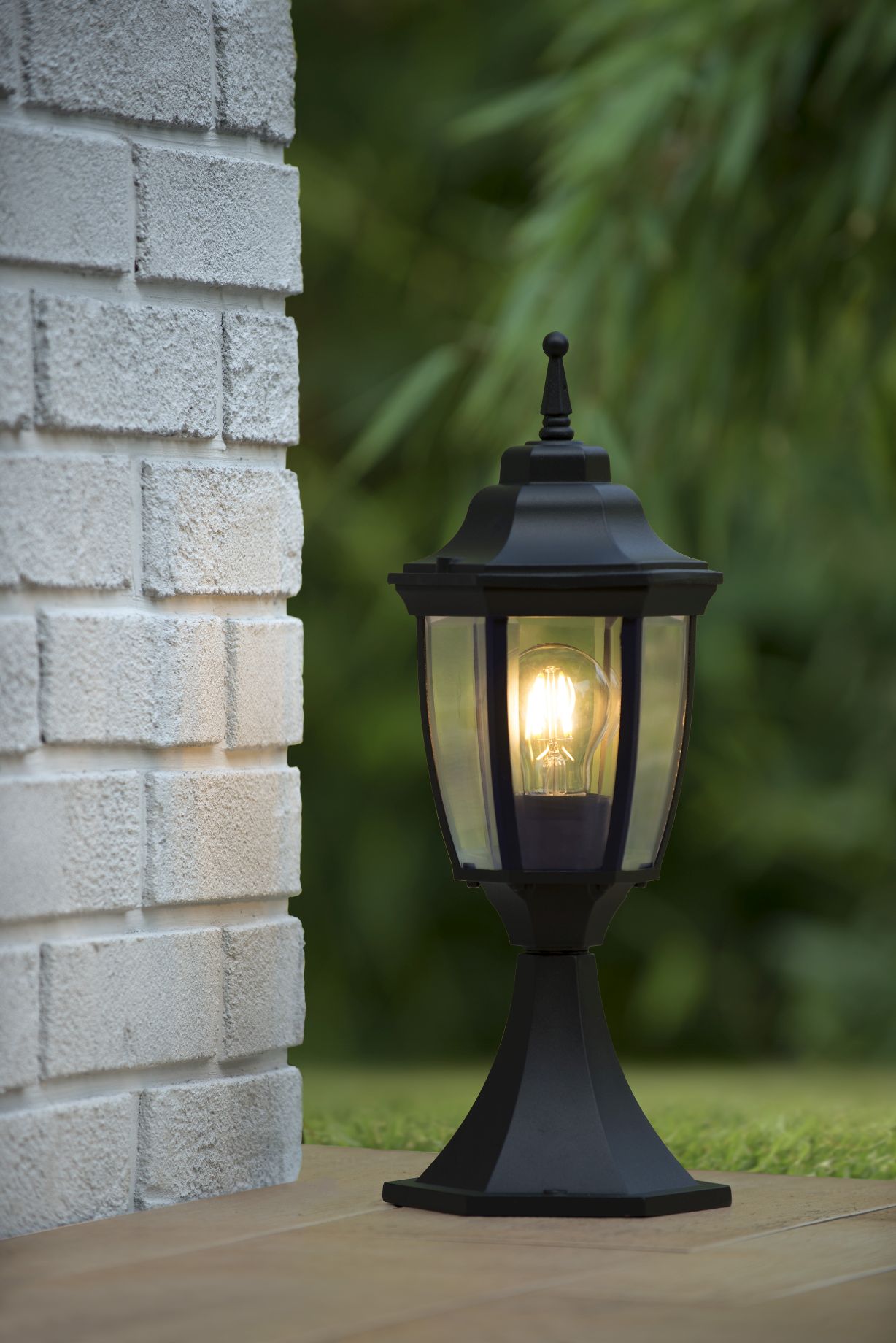 Lucide TIRENO - Sokkellamp Buiten - 1xE27 - IP44 - Zwart