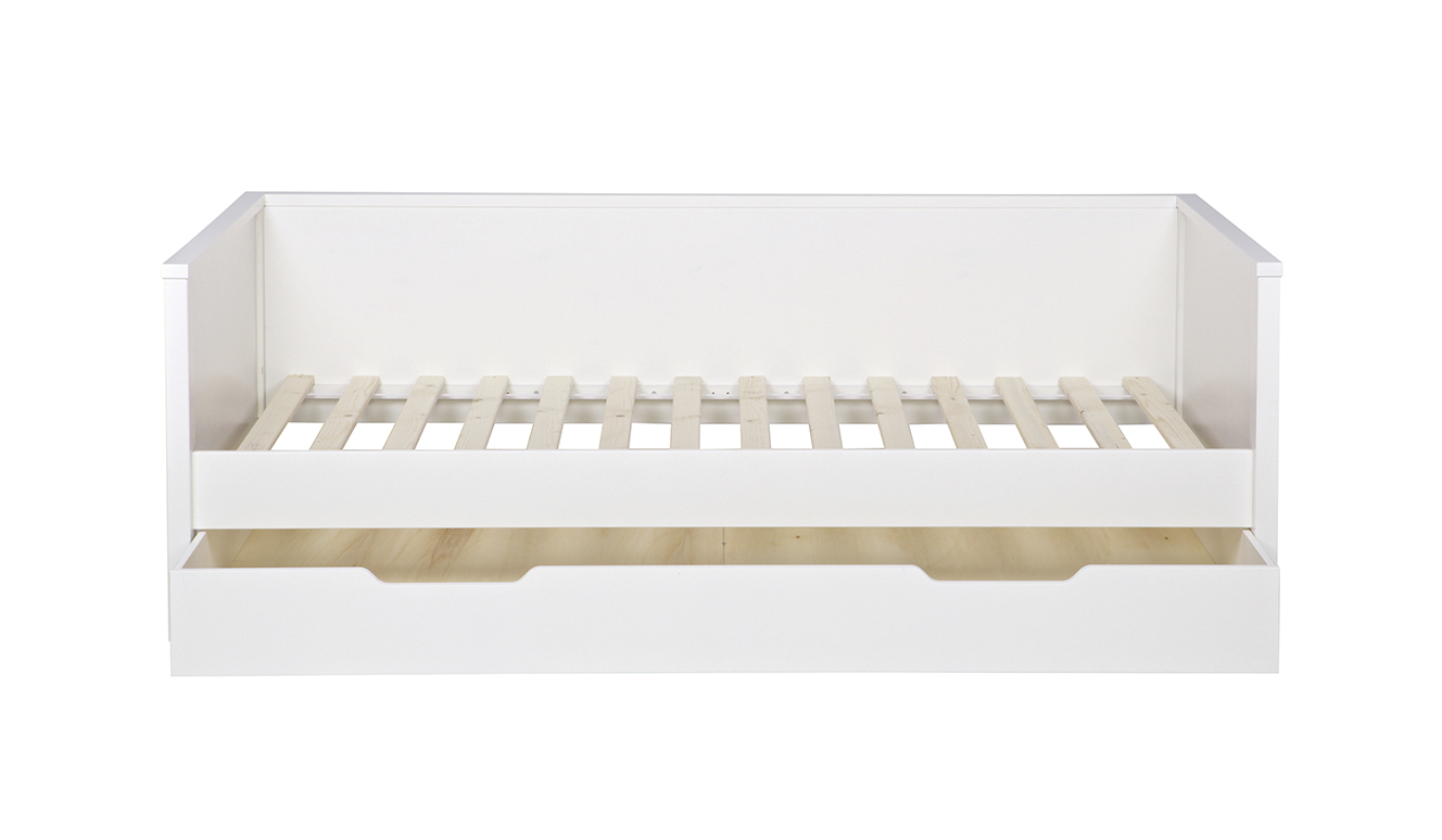 Nikki mattress / bed drawer pine white [fsc]
