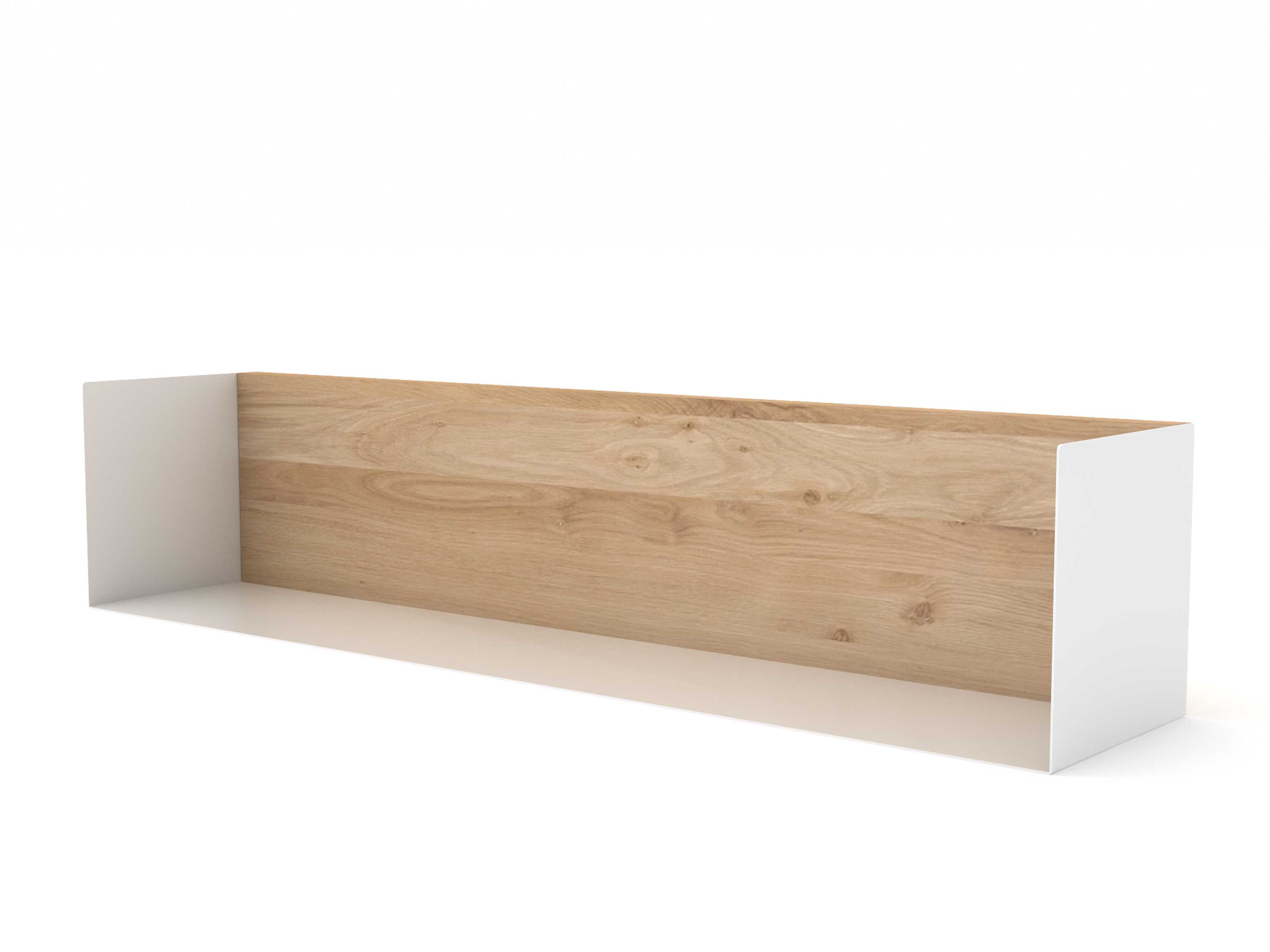 Ethnicraft - U eiken plank wit metaal (70 x 15 x 15 cm)