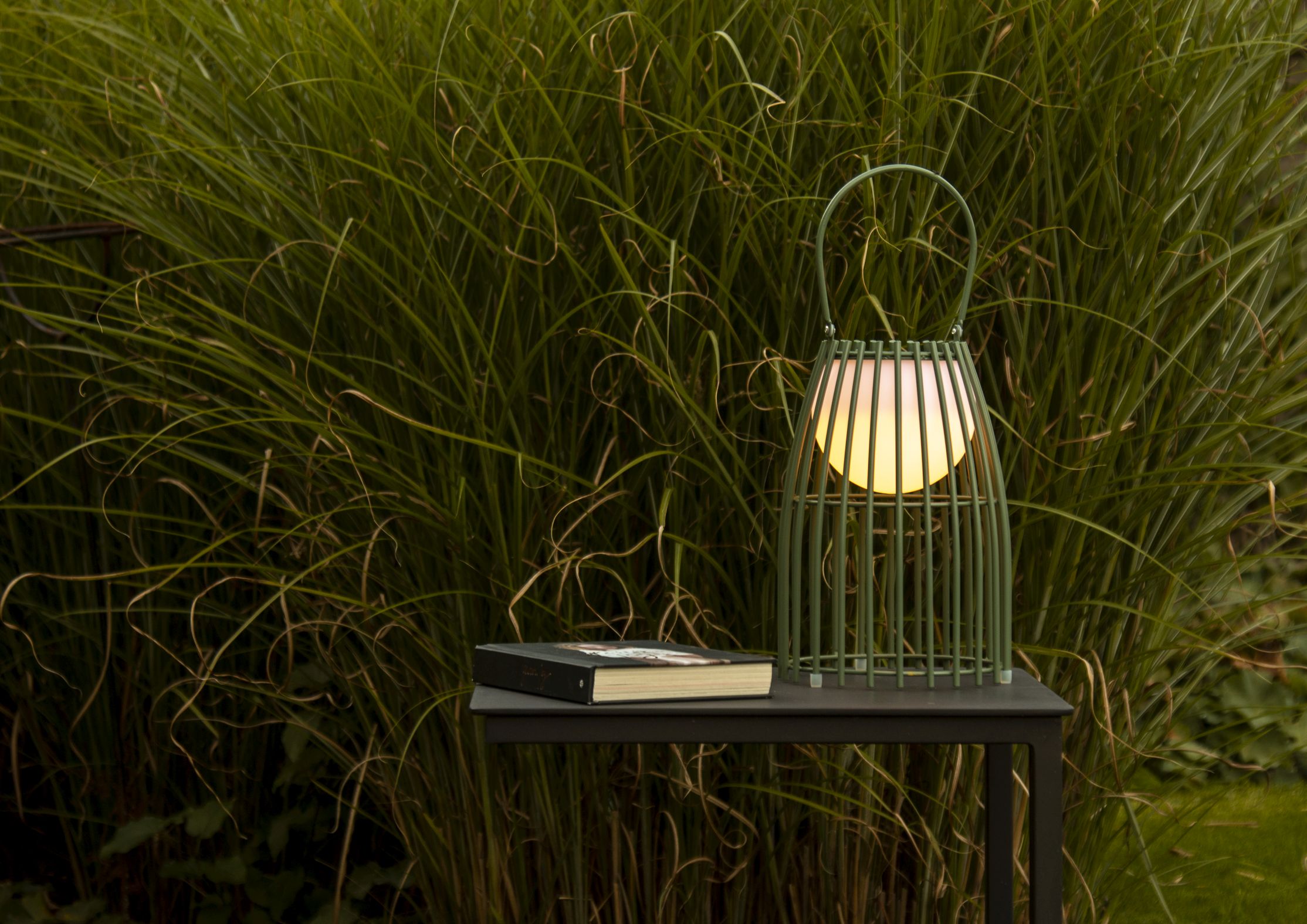 Lucide FJARA - Tafellamp Buiten - Ø 17,5 cm - LED Dimb. - 1x0,3W 3200K - IP44 - 3 StepDim - Groen