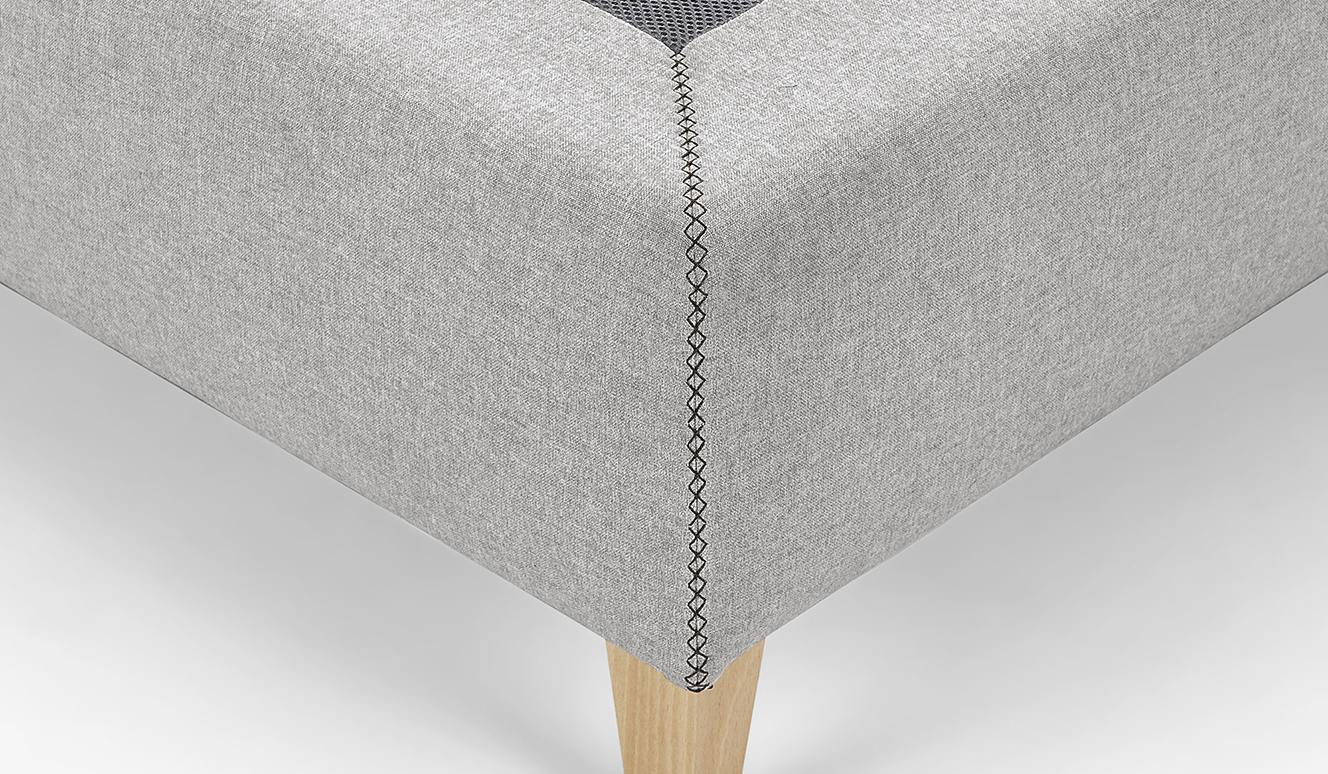 Hoge basis Nikos 90 x 190 cm grijs