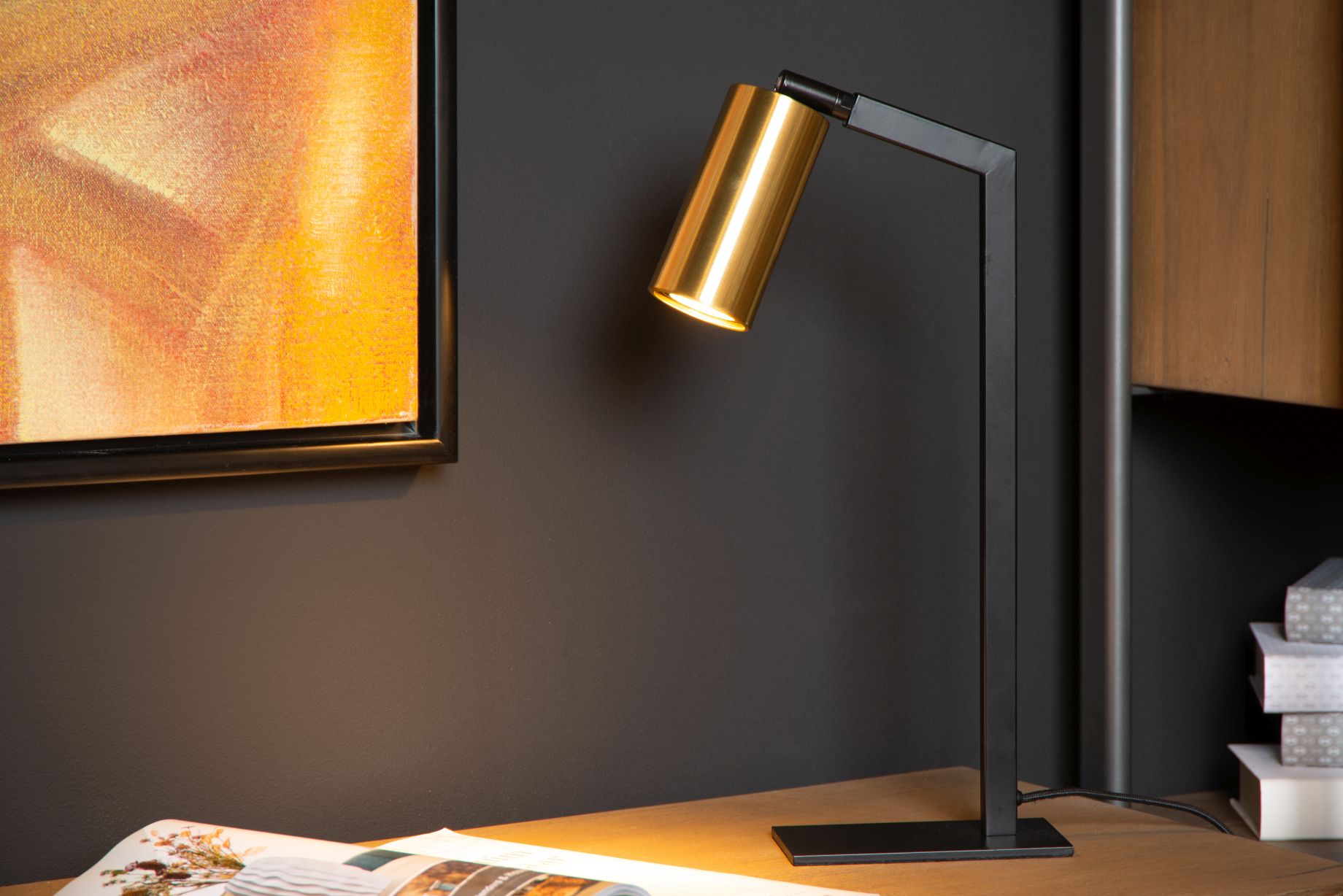 Lucide SYBIL - Bureaulamp - 1xGU10 - Zwart