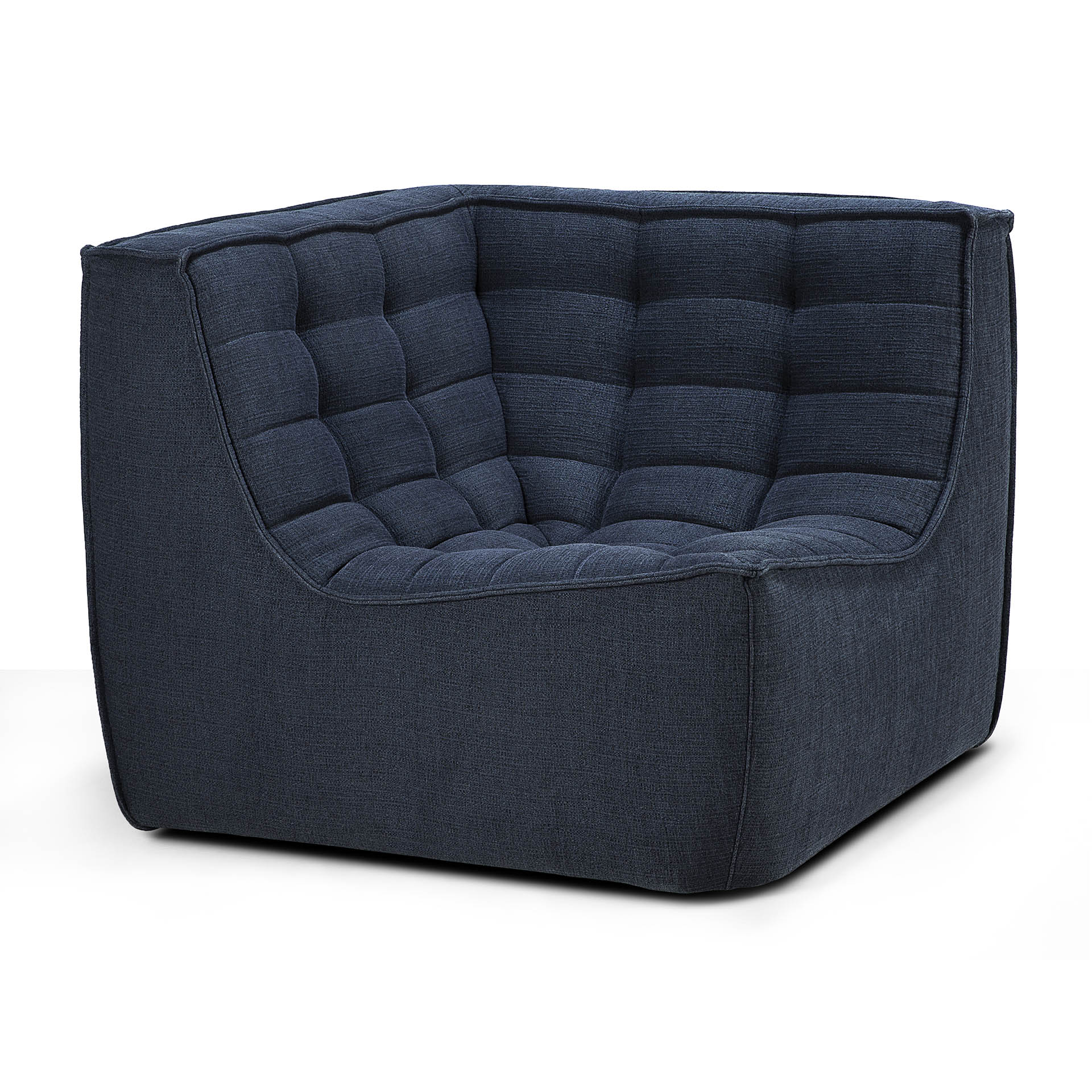 Ethnicraft - N701 Graphite Eco fabric bank hoek (91 x 91 x 76 cm)
