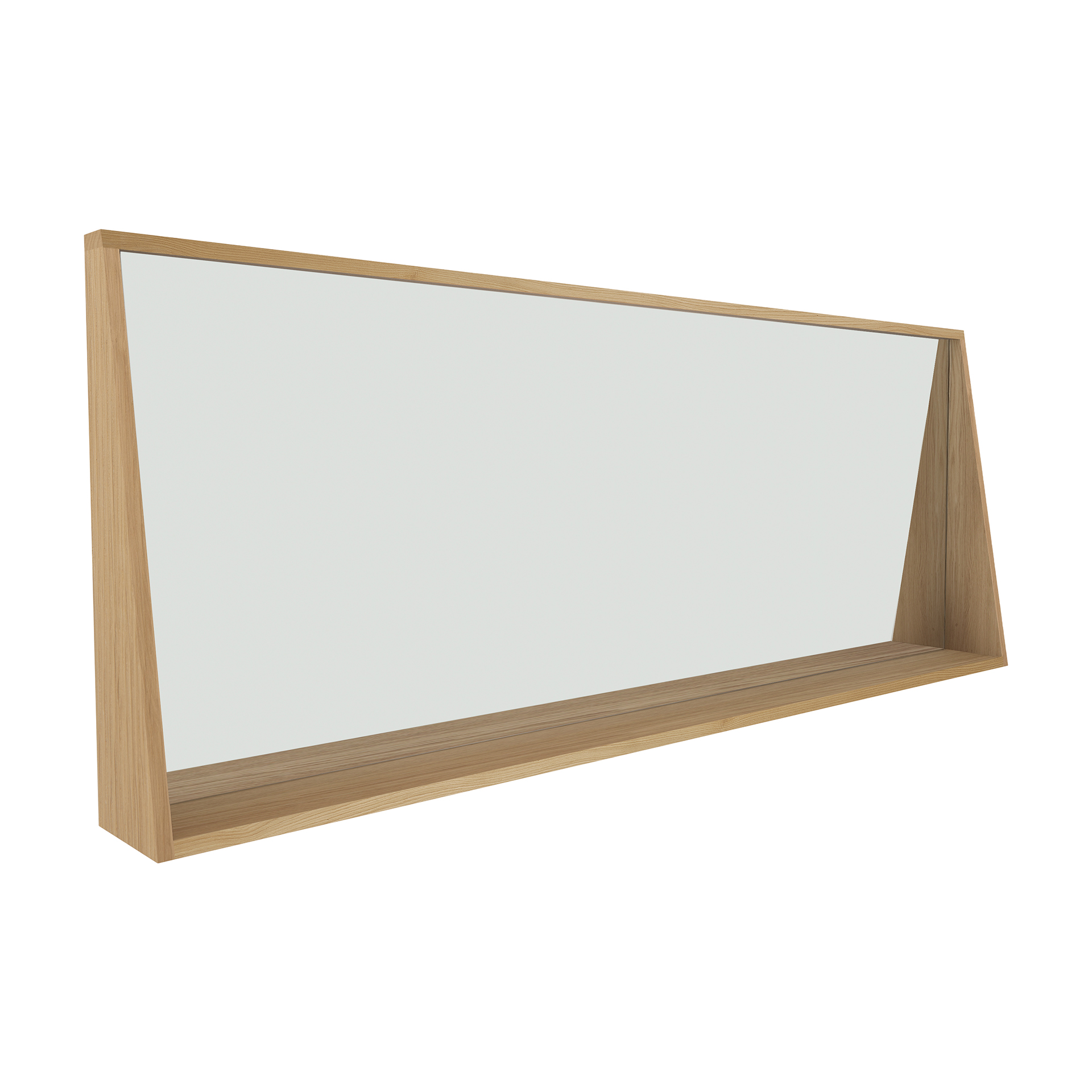 Ethnicraft - Qualitime muurspiegel gelakt eiken frame (185 x 17 x 70 cm)