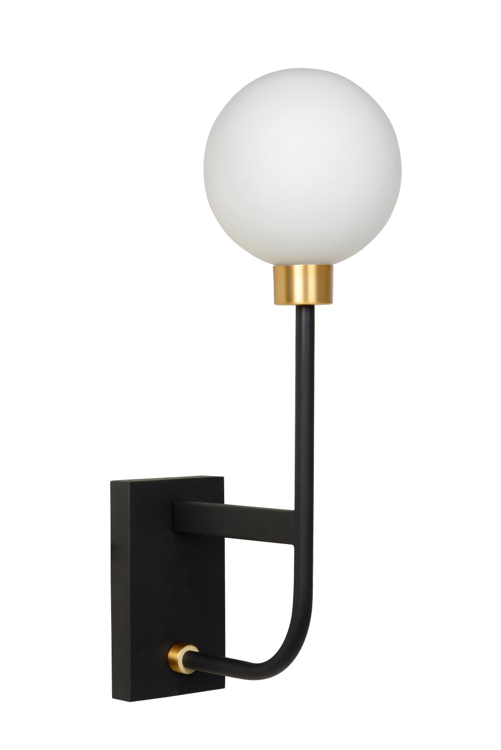 Lucide BEREND - Wandlamp Badkamer - 1xG9 - IP44 - Zwart