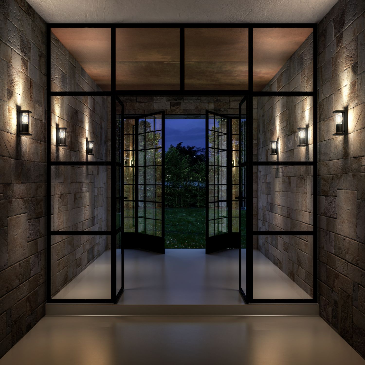 Lucide CLAIRE - Wandlamp Buiten - 1xE27 - IP54 - Antraciet