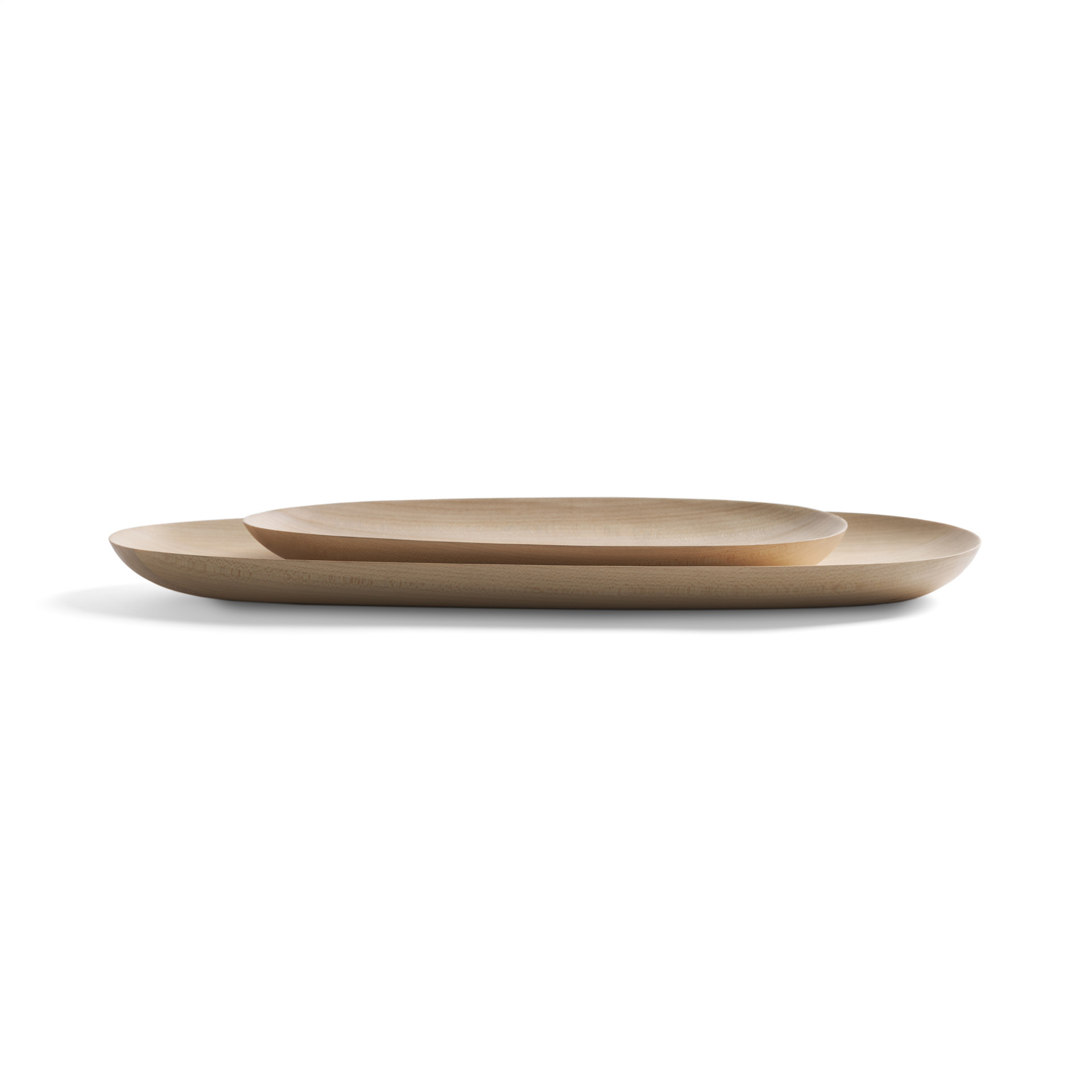 Ethnicraft - Thin Oval gelakt esdoorn planken set van 2 (46 x 15 x 3 cm)