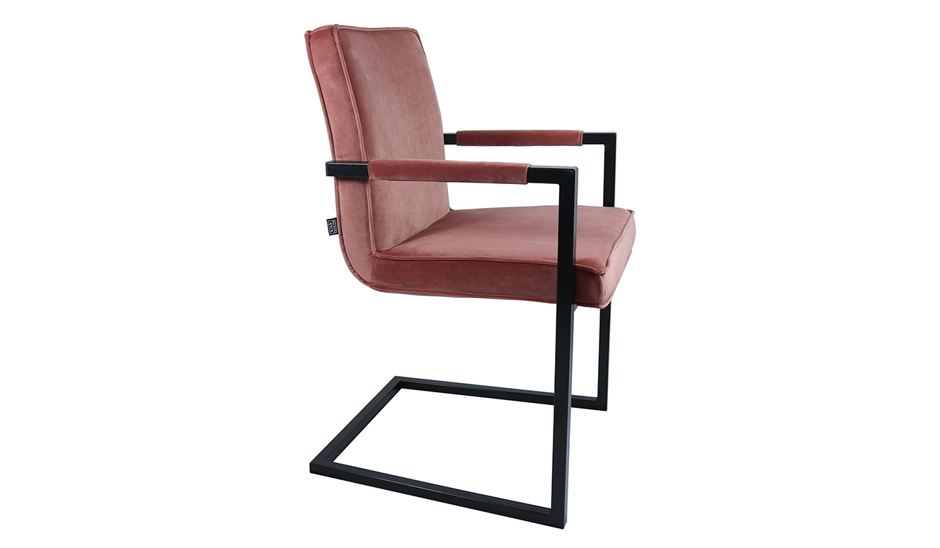 Kick eetkamerstoel Jim - Velvet Roze