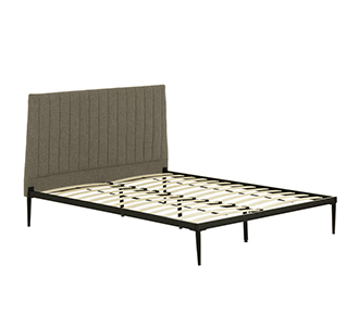 Bed met boxspring Nelly 150 x 190 cm grijs