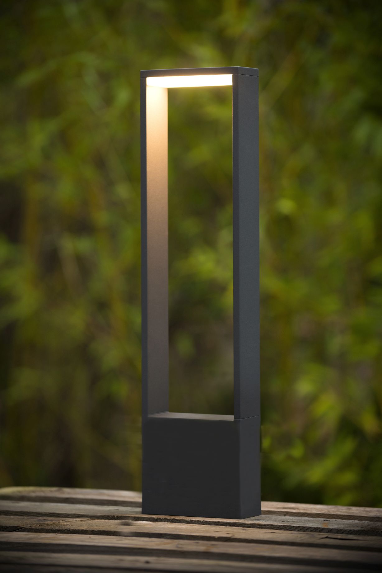 Lucide GOA - Sokkellamp Buiten - LED - 1x6,5W 3000K - IP54 - Antraciet