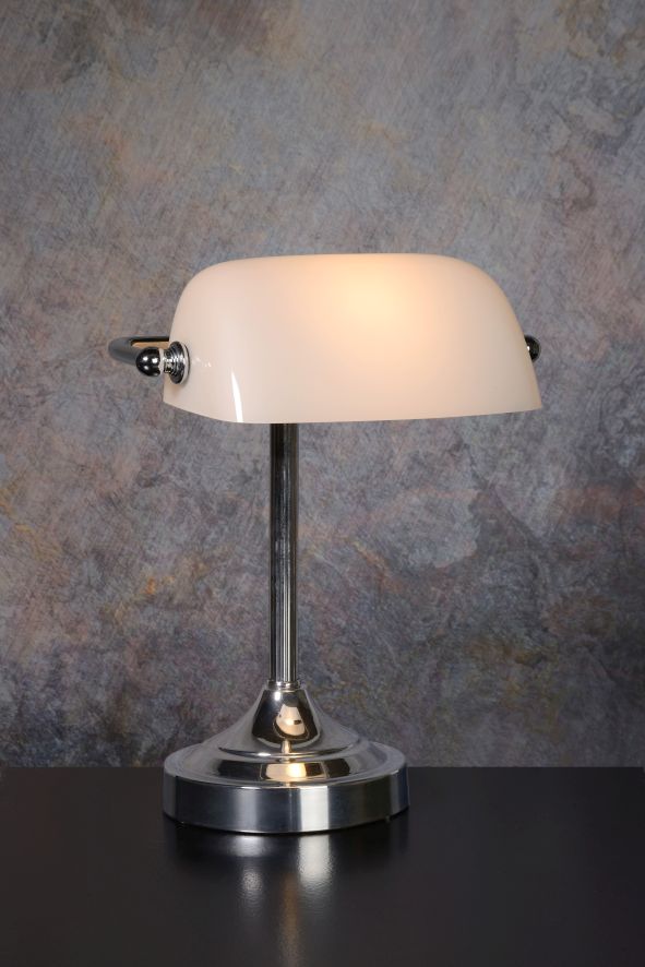 Lucide BANKER - Bureaulamp - 1xE14 - Chroom