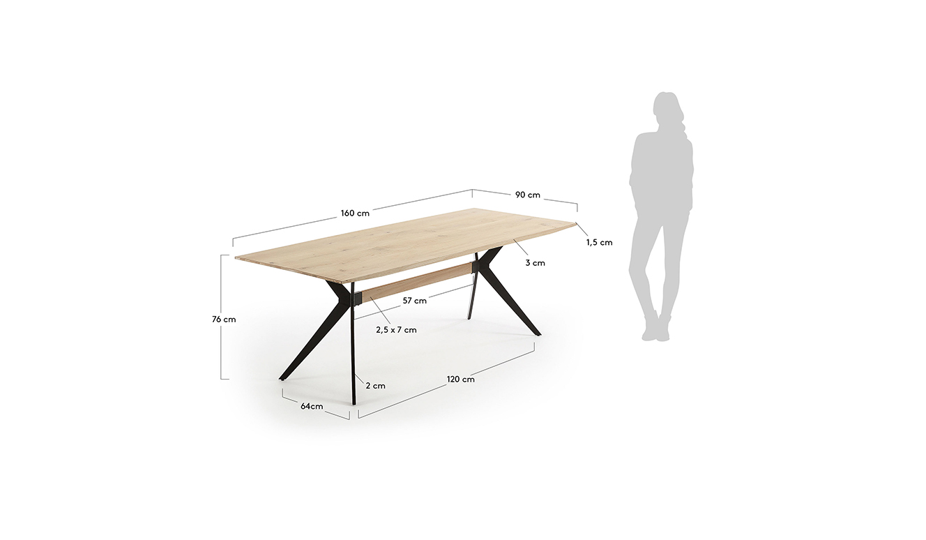 Amethist tafel van 160 x 90 cm gebleekte