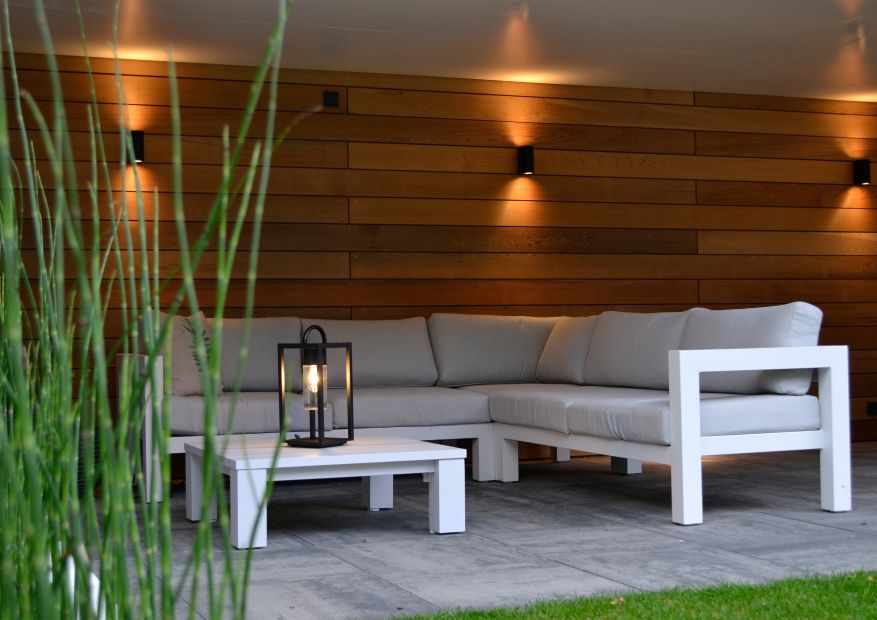 Lucide ZORA-LED - Wandspot Buiten - LED Dimb. - GU10 - 2x5W 3000K - IP44 - Zwart