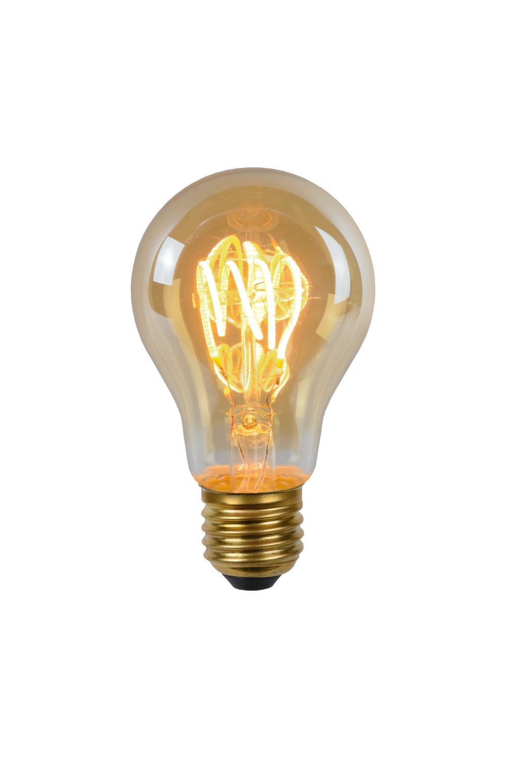 Lucide A60 - Filament lamp - Ø 6 cm - LED Dimb. - E27 - 1x5W 2200K - Amber