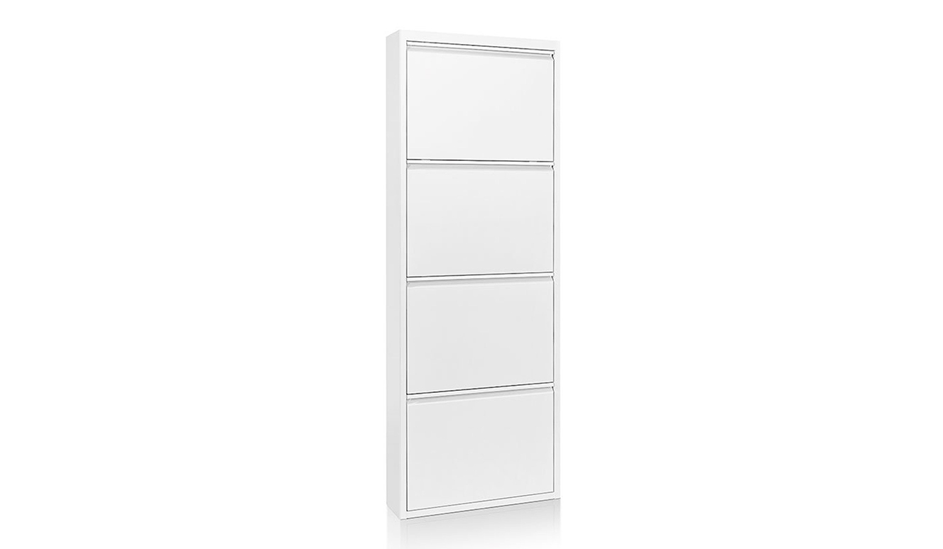 Schoenenrek Ode 50 x 136 cm 4 deuren wit