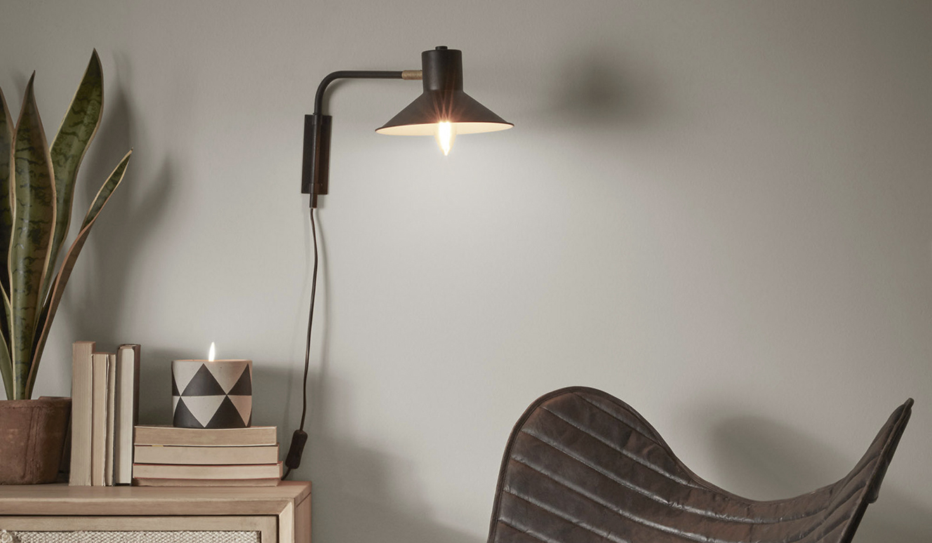 Aria wandlamp zwart